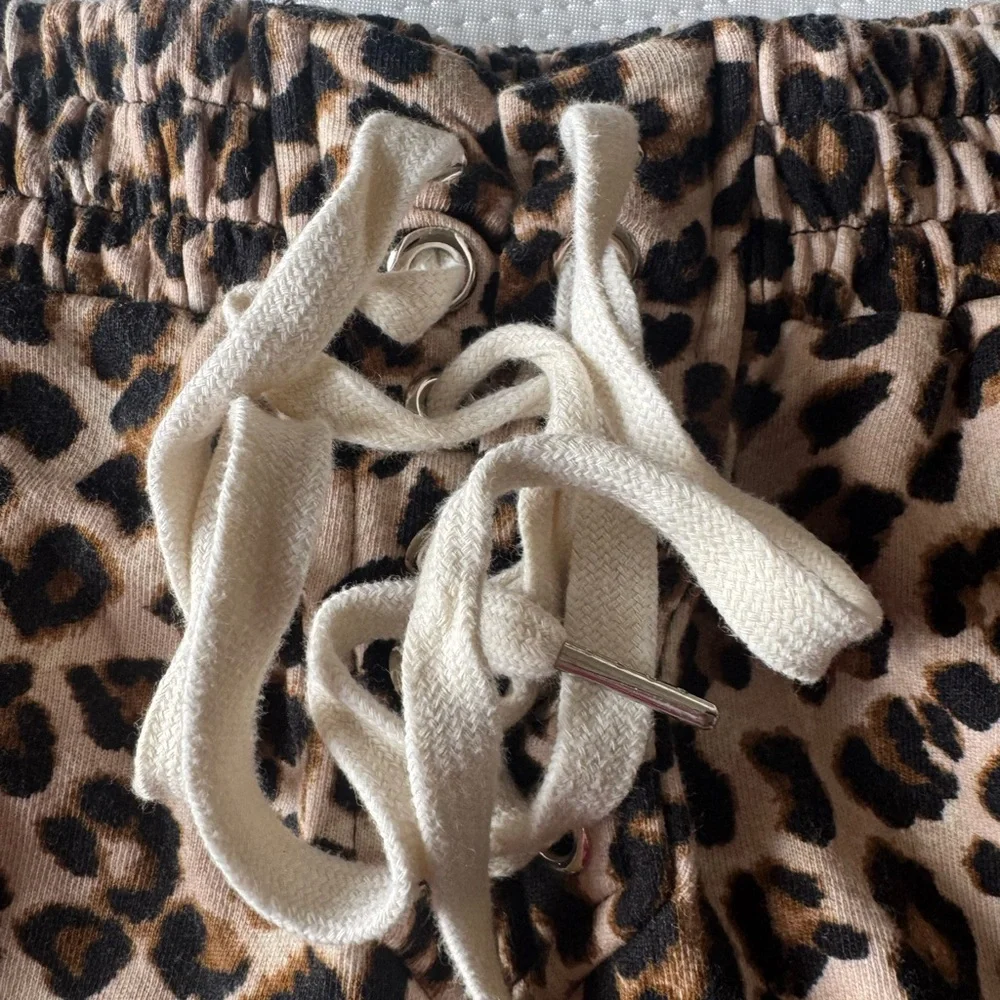 Veronica Beard Leopard Print Joggers with Red Trim - Picture 9 of 14